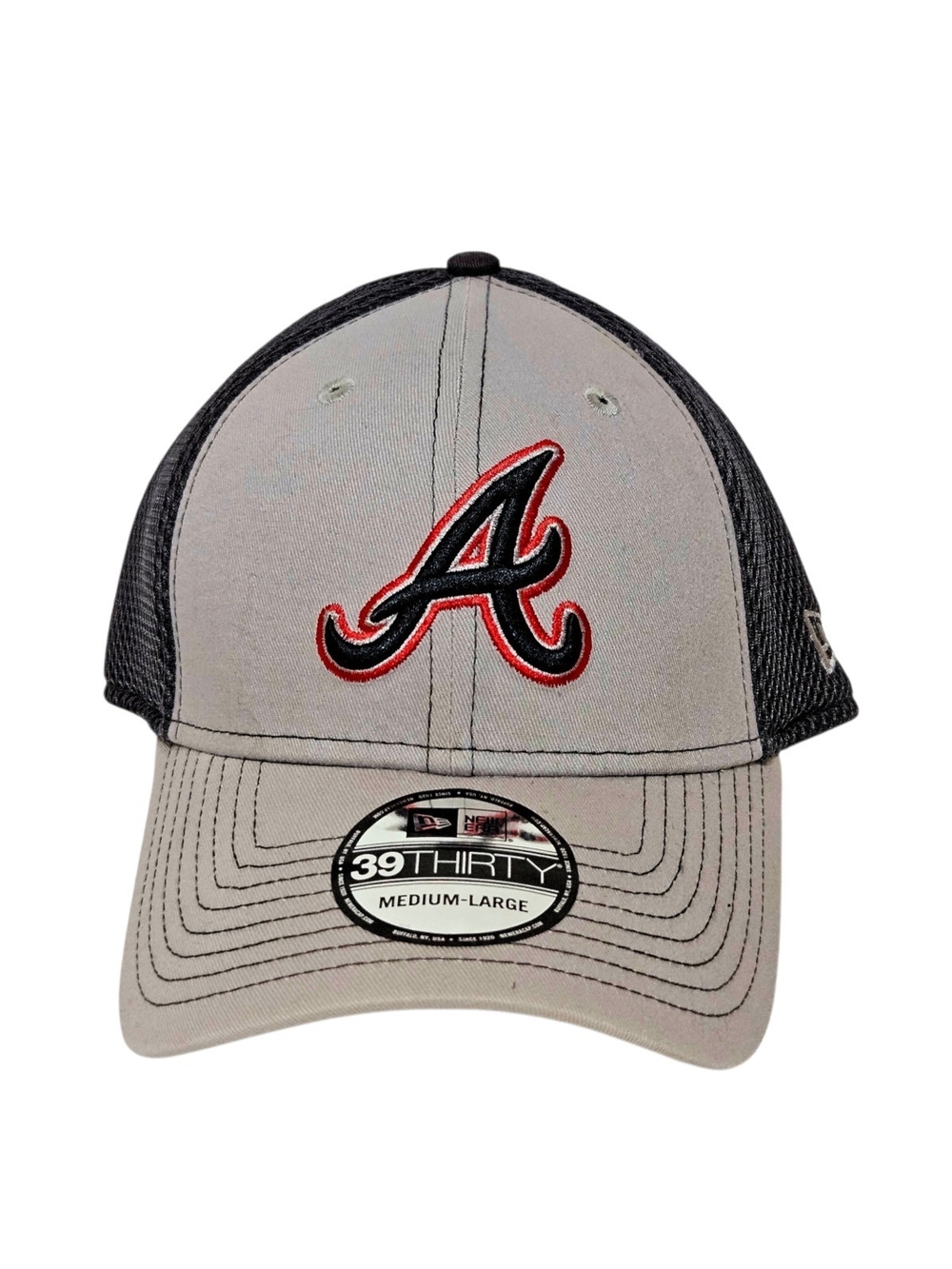 ATLANTA BRAVES New Era 39THIRTY Mesh Flex Fit Hat Cap Medium/Large NWT